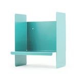 Mavi Metal Duvar Rafı - Masa Üstü Kitaplık Ve Çok Amaçlı Ofis Düzenleyici 21X30 Cm