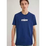MAVİ MİAV BASKILI TİŞÖRT Koyu Saks Mavi Erkek T-Shirt M067153-70722