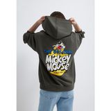 Mavi Mickey Mouse Sırt Baskılı Haki Sweatshirt 1S10521-71553 - Yeşil - XS