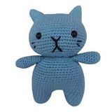 Mavi Miniş Pisi Uyku Arkadaşı Amigurumi Organik Oyuncak