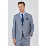 Mavi Mono Yaka Astarlı Çift Yırtmaç Esnek 4 Drop Comfort Fit Classic Takım Elbise 1001250160