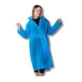 Mavi-Mor-Beyaz-Laciver-Sarı Uzun Yağmurluk – Su Geçirmez Kapüşonlu Unisex Yağmurluk Hafif ve Dayanıklı Yağmur Montu (Mavi)