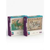 Mavi Mucize Ve Eski Dünya Haritası İkili Set - 2 X 1000 Parça Manzara İkili Puzzle Seti