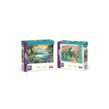 Mavi Mucize Ve Hayvanlar Alemi İkili Set - 1000 + 500 Parça İkili Puzzle Seti