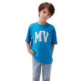 Mavi MV Logo Baskılı Tişört Loose Fit/Bol Rahat Kesim 6610213-83865 -83865 3-4