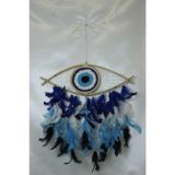 Mavi Nazar Boncuğu Tasarımlı Dream Catcher Düş Kapanı