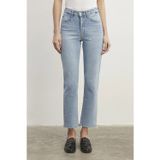 Mavi New York Streç Pamuklu Straight Fit Yüksek Bel Düz Paça Jeans Bayan Kot Pantolon 101441-86391 AÇIK MAVİ
