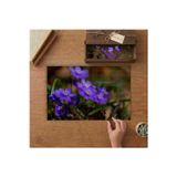 Mavi Orman Çiçekleri Tasarımı 240 Parça Ahşap Puzzle Ahşap Kutuda MP05229