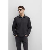 Mavi Pamuklu Regular Fit Uzun Kollu Erkek Polo Yaka T Shirt 0613041-80024 GRİ MELANJ