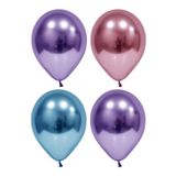 Mavi-pembe-mor Krom Balon 50 Adet