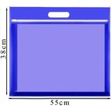 Mavi Plastik Fermuarlı Proje Dosyası 35X50 cm 1 Adet Tutmaçlı 38X55 cm Resim ve Proje Ödev Dosyası El Tutmalı - 35x50cm