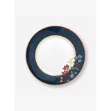 Mavi Porselen Pasta Tabağı 17 cm