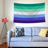 Mavi Pride Bayrağı 70X105CM Raşel Kumaş
