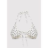 Mavi Puantiye Desenli Ekru Bikini Üstü 1914095-70053 - XS