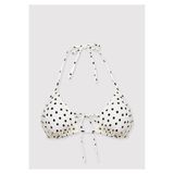 Mavi Puantiye Desenli Ekru Bikini Üstü 1914095-70053