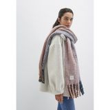 Mavi - Püsküllü Pembe Atkı 1910697-17865 Pembe