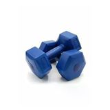 Mavi Pvc Kaplamalı 2 Adet Dumbbell Seti