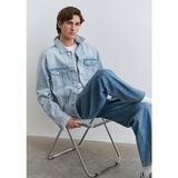 Mavi Ray Classic Denim Erkek Buz Mavi Jean Ceket Normal Kalıp Cepli Denim Kumaş 0110273-89303 - Açık Mavi-89303 - 2XL