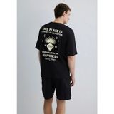 Mavi Relaxed Siyah Erkek T-Shirt M0612670-900 - XL