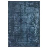 Mavi Rengi Vintage Bambu Altı Kaymaz Makine Dokuma Halı 80 X 150