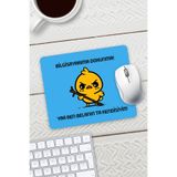 Mavi Renk Belalı Civciv Bilgisayarıma Dokunma Baskılı Mouse Pad 23x19cm Fare Altlığı Kaydırmaz Taban TYC6C646BC71FF7300