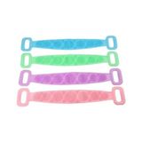 Mavi Renk, Çift Taraflı, Silikon Duş, Banyo Sırt Lifi, Sırt Temizlik Palası, Silikon Fırçası (Uzunluk 70 Cm) - Option-1