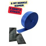 Mavi Renk Emniyet Kemeri 8Mt. (Etiket Hediyeli)