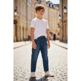 Mavi Renk Erkek Çocuk Regular Pamuklu Denim Pantolon Jean - Koyu Mavi - 4 - 5 Yaş