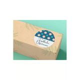 Mavi Renk Teşekkürler Öğretmenim Etiketi Yuvarlak Mat Sticker 4 Cm (40 Adet)