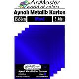 Mavi Renkli 35X50 Metalik Aynalı Fon Kartonu 5 Adet 1 Paket Artmaster Metalik Aynalı Fon Kartonu - Standart