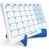 Mavi Renkli Aylık Planlama 2026 Takvim, 2026 Masa Takvimi, Blue Color Monthly Planner Calendar - 1 Adet