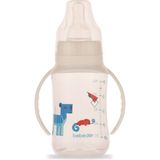 Mavi Renkli Kulplu 150ML Biberon, Güvenli ve Hafif Tasarım - Ahşap - Ceviz
