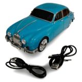 Mavi Retro Minibüs Tasarımlı Bluetooth Hoparlör, Tf Kart, USB ve Fm Desteği - Ahşap - Ceviz
