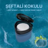 Mavi, Şeftali Üçgen - Nem Alıcı Aparat + Rutubet Giderici Tablet (500 Gram)