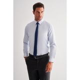 Mavi Sert Yaka Uzun Kol Slim Fit Pamuklu Gömlek 1004255175 - XL