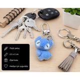 Mavi Sevimli Peluş Canavar Charm Anahtarlık – Mini Süs Ve Hediye Aksesuarı
