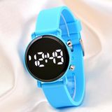 Mavi Silikon Kordonlu Led Watch Genç Kız Kadın Yetişkin Çocuk Saati St-304137