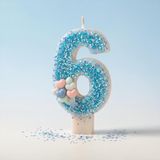 Mavi Sim Pasta Mumu, Doğum Günü Mumu, 0 Yaş, Balon Konsept, Parti Süslemesi (6)