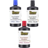 Mavi Siyah Kırmızı Yazı Tahta Kalem Mürekkebi 250ML 1 Adet Brons Tahta Kalemi Mürekkebi Kolay Silinebilir 250GR Okul - Standart - 250 ml