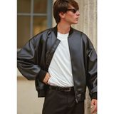 Mavi Siyah Suni Deri Ceket 0110401-900 - XL