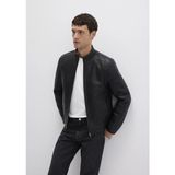 Mavi Siyah Suni Deri Ceket 0110548-71379 Erkek Normal Kalıp Dokuma Kumaş Günlük Stil - XL