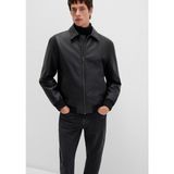 Mavi Siyah Suni Deri Ceket 0110636-71379 - 3XL