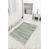 Mavi Spor Desen Dokuma Pamuk Taban Kaymaz Kilim Klm050