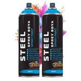 Mavi Sprey Boya 200 ml 2 Adet Hızlı Kuruyan Profesyonel Ahşap Plastik Demir Metal Cam Porselen Duvar Renkli