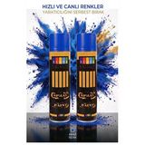 Mavi Sprey Boya 200 Ml 2 Adet Südor Hızlı Kuruyan Renkli Profesyonel Canlı Renk Ahşap Plastik Demir Metal Porselen Cam