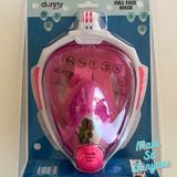 Mavi Su Dünyası Full Face Maske Şnorkel Set Takımı Pembe Renk S/m - S - M