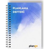 Mavi Suluboya Günlük Planlayıcı Defter - Daily Planner - Ders Çalışma Planlayıcı Defteri - Planlama