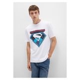 Mavi Superman Baskılı Beyaz Tişört Loose Fit / Bol Rahat Kesim 0612917-620