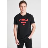 Mavi - Superman Baskılı Siyah Tişört 066875-900