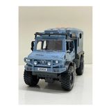 Mavi Sürtmeli Işıklı Müzikli Off Road Karavan Araba 18 Cm Açılabilir Kapılar Oyuncak